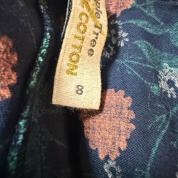 People Tree Claudia Marigold Leaf Print Trousers Organic Cotton size 8 - Picture 9 of 14